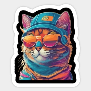 Pawsitively Purrfect - Meow-tastic Cat Puns Galore Sticker
